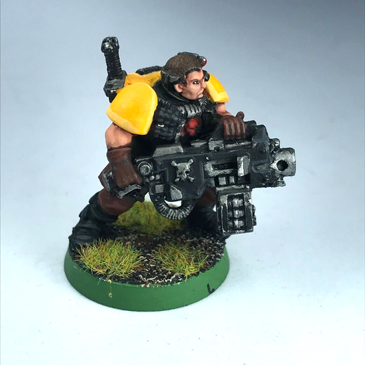 Metal Imperial Fist Heavy Bolter Space Marines - Painted - Warhammer 40K X10825