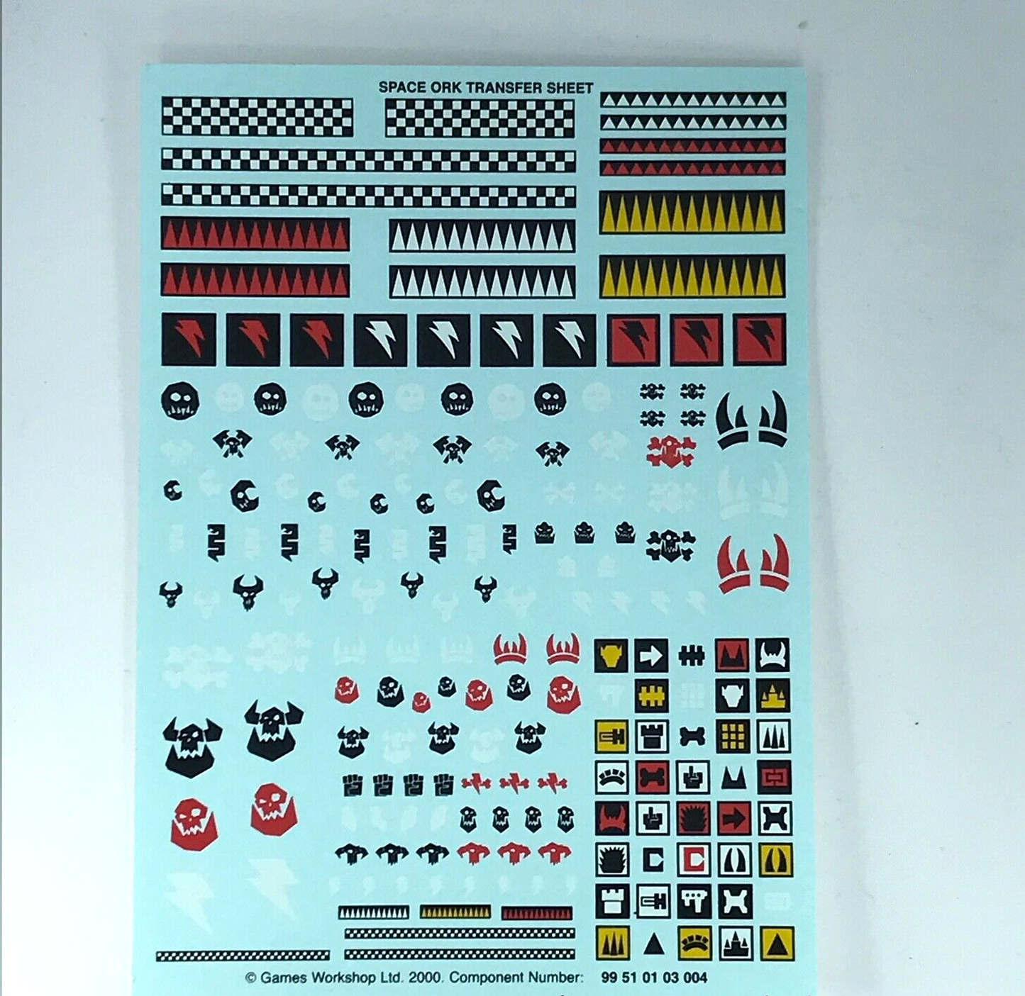 Space Ork Transfer Sheet - Warhammer 40K Games Workshop T100