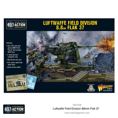Luftwaffe Field Division 8.8cm Flak 37 - Brand New - Warlord Games Bolt Action