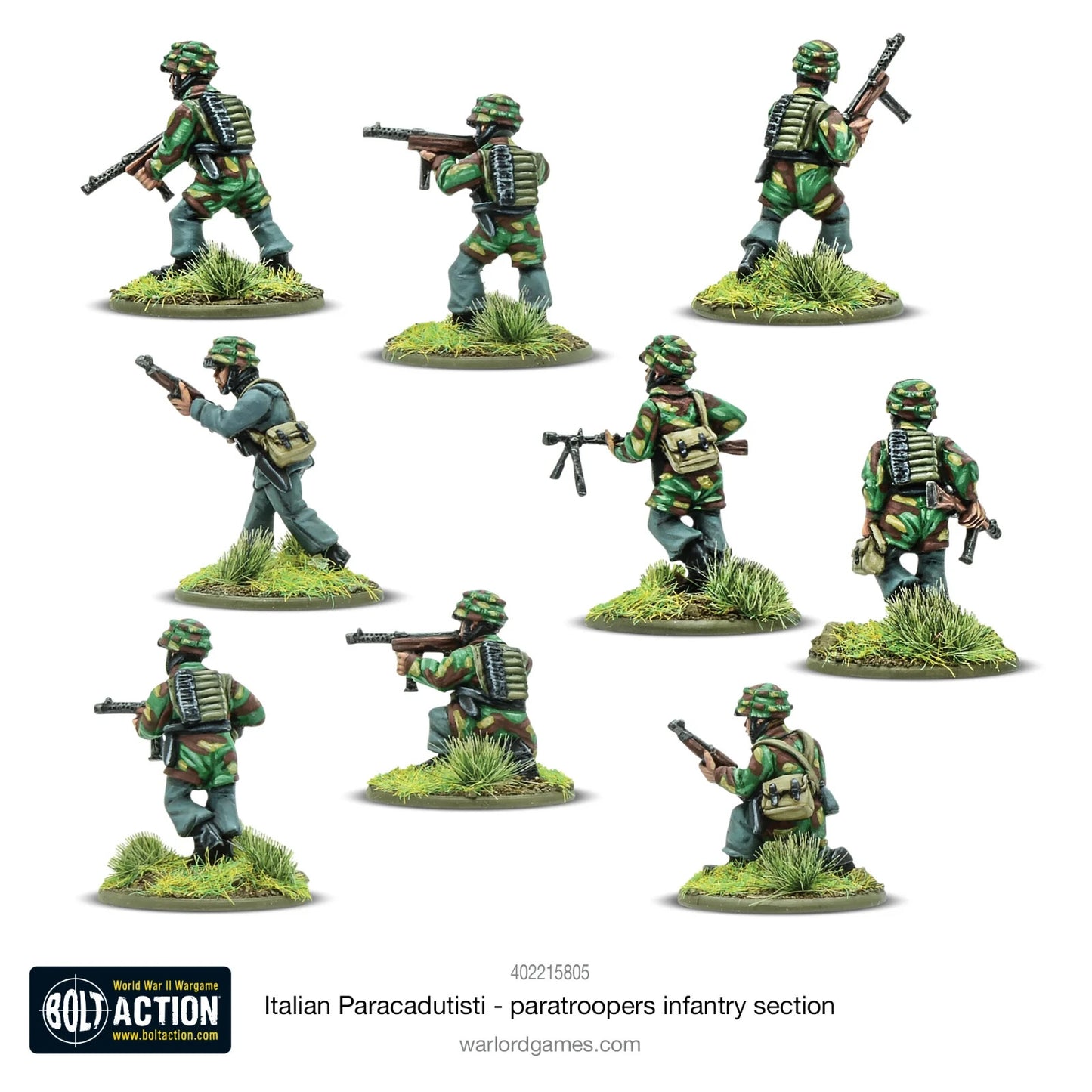 Italian Paracadutisti Infantry Section - Warlord Games Bolt Action Miniatures
