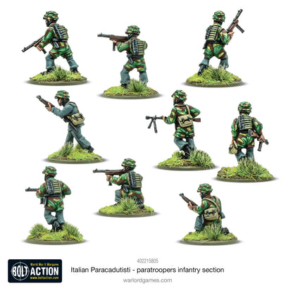 Italian Paracadutisti Infantry Section - Warlord Games Bolt Action Miniatures