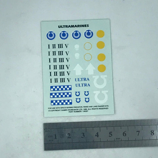 Classic Ultramarines Space Marines Transfer Sheet - Warhammer 40K T171