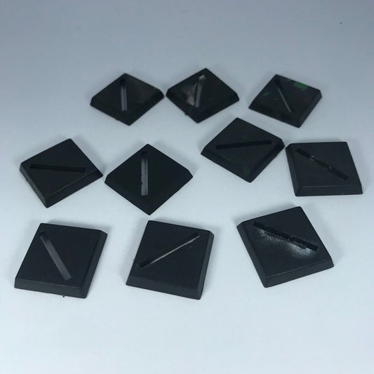 GW Original 20mm Square Slotta Bases X10 - Dated 1995 - Warhammer Fantasy X4572