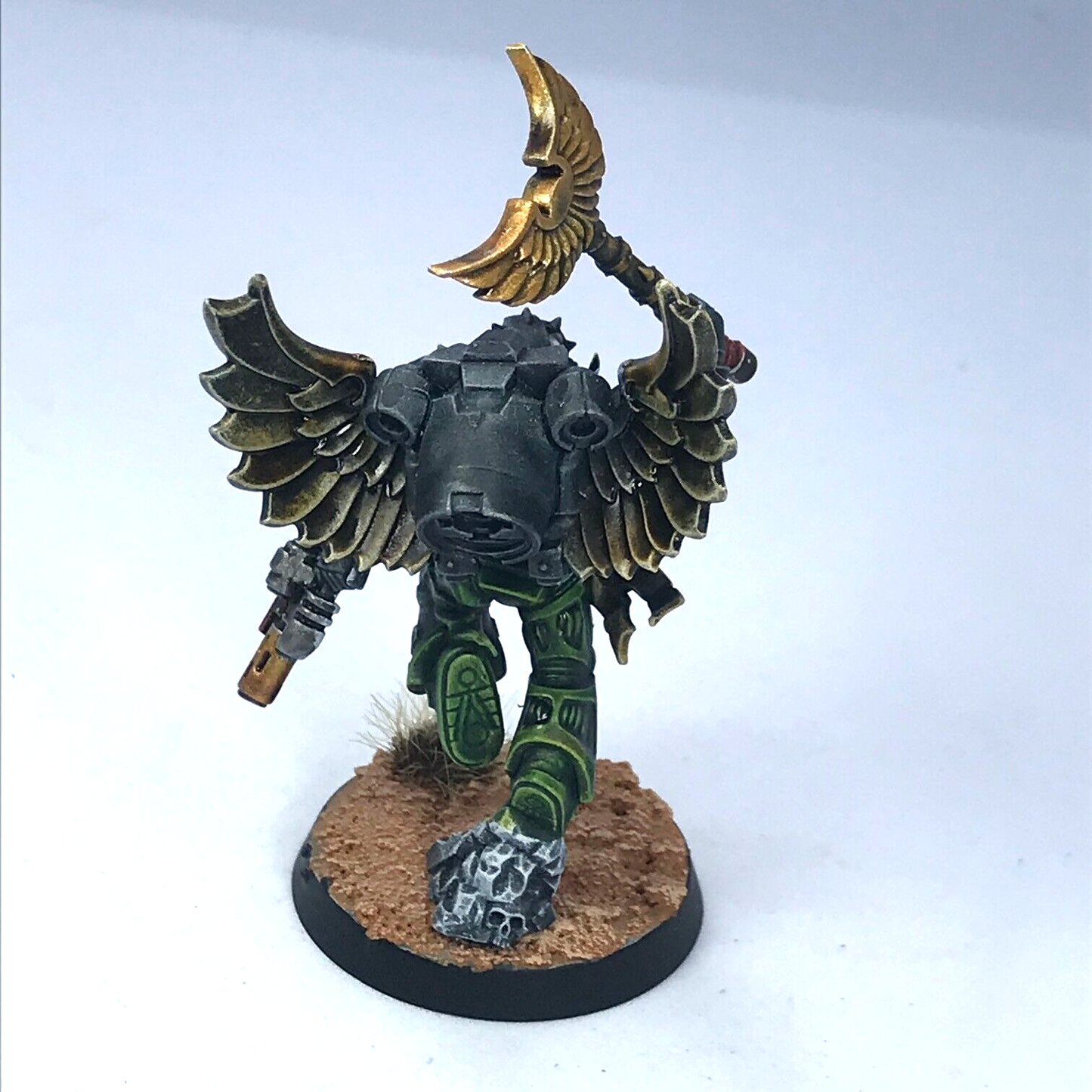 Salamanders Chaplain with Jump Pack Space Marines - Warhammer 40K Painted C4696