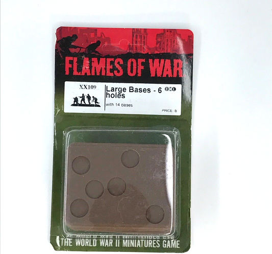 Large Bases - 6 Holes - Sealed Blister - Flames of War C1648