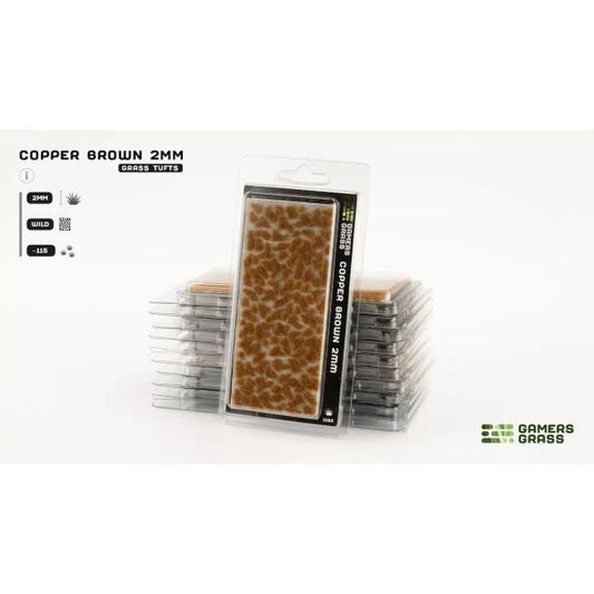 Copper Brown Grass Tufts 2mm - Model Basing - Gamers Grass