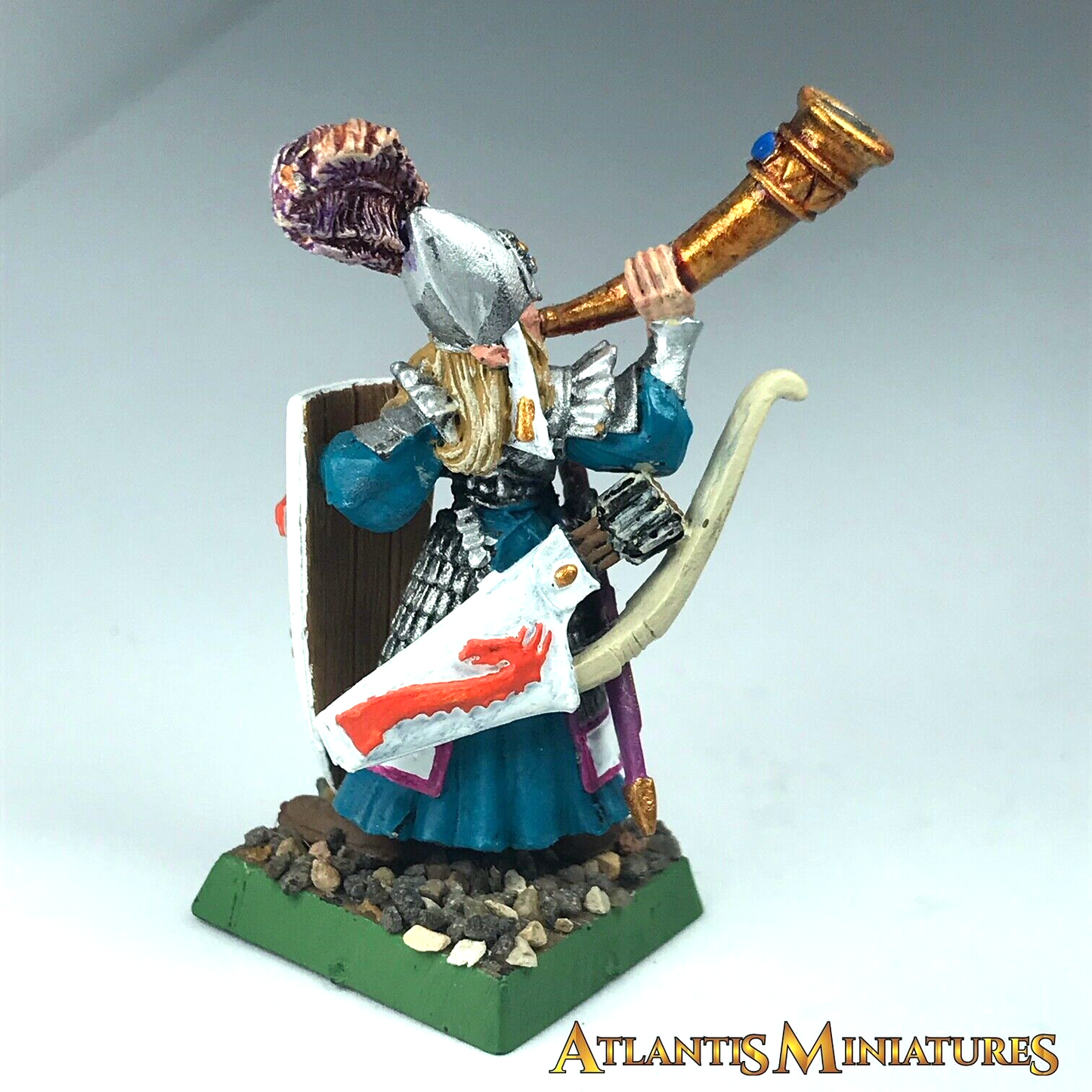 Painted Classic High Elf Elves Army Musician Command - Warhammer Fantasy X6905