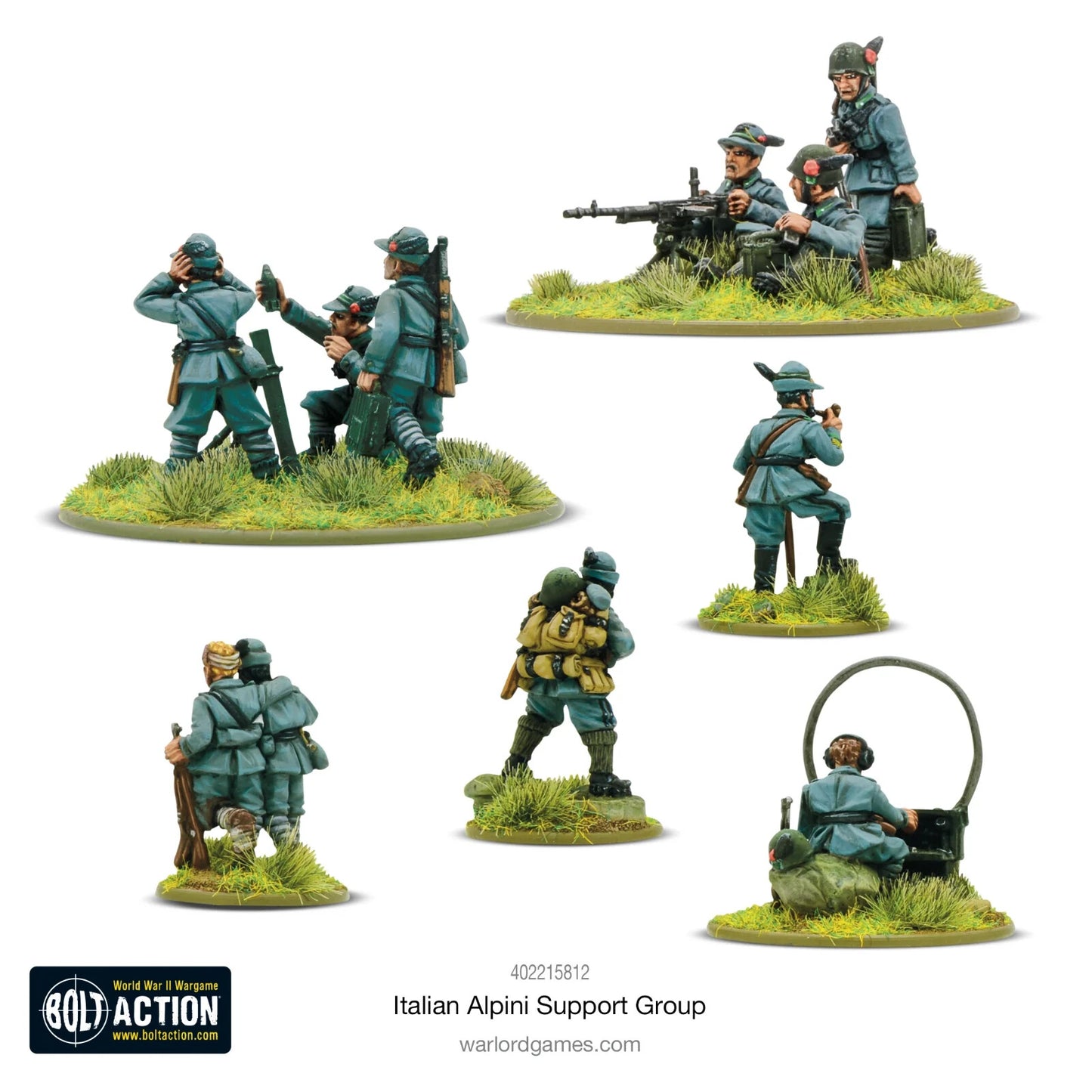 Italian Alpini Support Group - Brand New - Warlord Games Bolt Action Miniatures