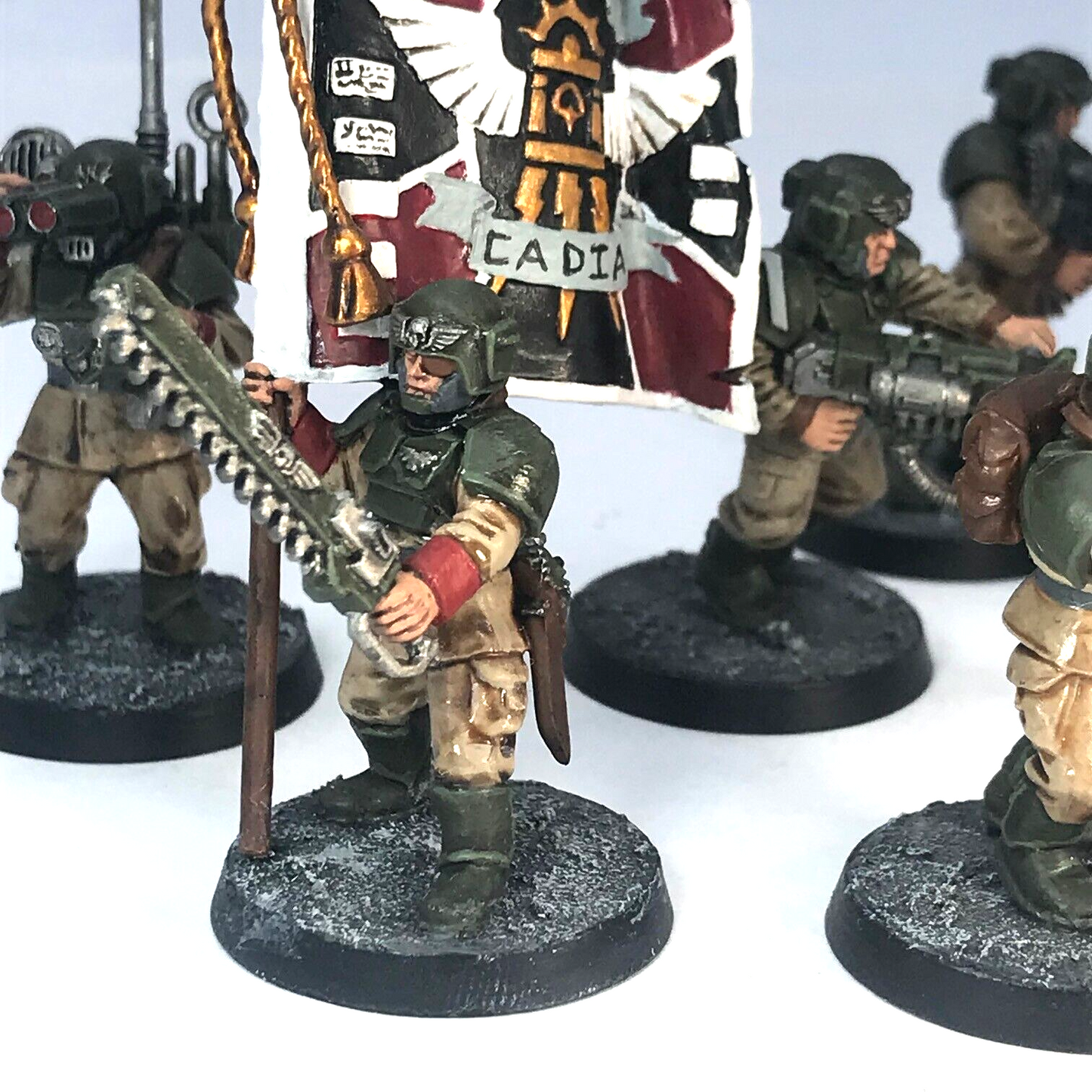 Imperial Guard Cadian Company HQ Astra Militarum - Painted Warhammer 40K C2561