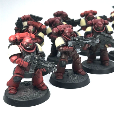 Blood Angel Squad Intercessors Space Marines - Painted - Warhammer 40K C2204