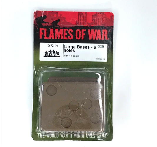 Large Bases - 6 Holes - Sealed Blister - Flames of War C1222