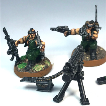 Catachan Heavy Bolter Team Imperial Guard - Painted - Warhammer 40K X2282