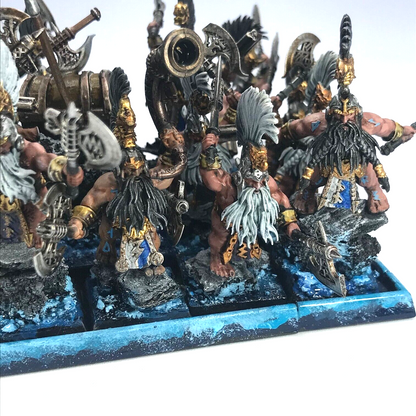 Converted Dwarf Warrior Regiment & Movement Tray - Painted - Warhammer Fantasy