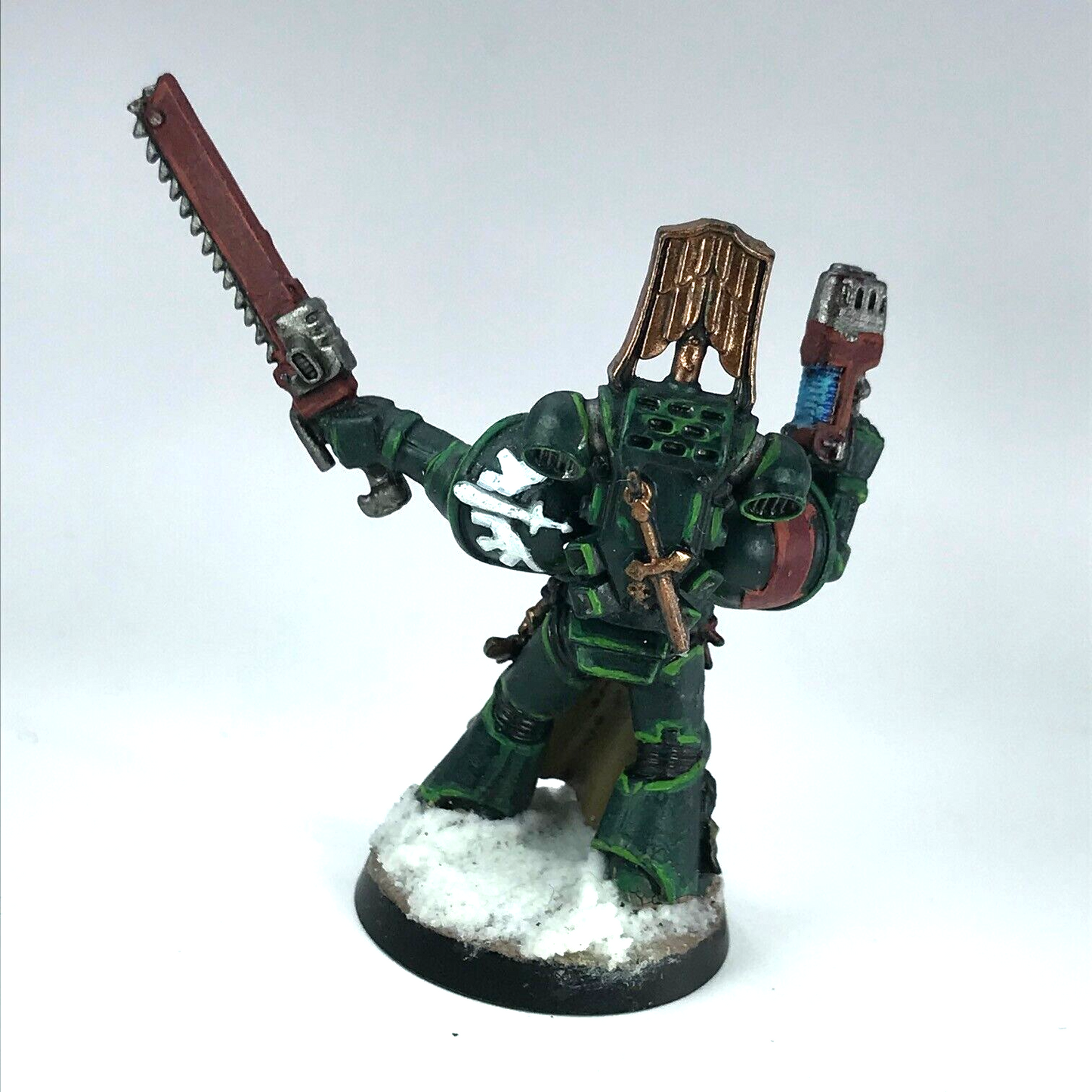 Dark Angels Dark Vengeance Sergeant Space Marines - Warhammer 40K Painted X8161