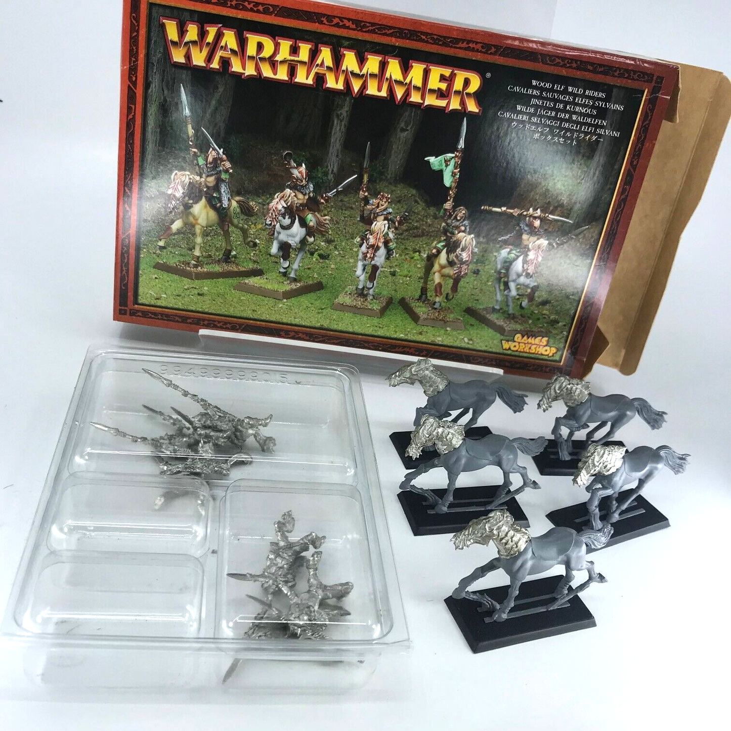 Wood Elves Wild Riders Regiment - Warhammer Fantasy Games Workshop Unpainted