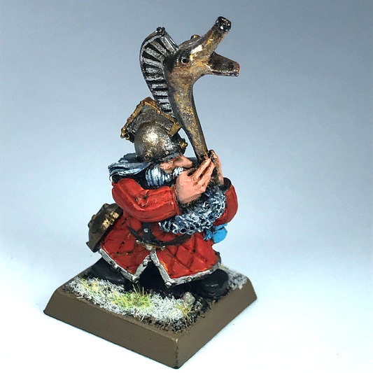 Metal Classic Dwarf Thunderer Musician Command Painted Warhammer Fantasy X10574