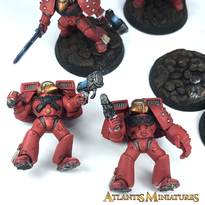 Painted Blood Angel Assault Squad Space Marine - Warhammer 40K C1478