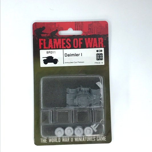 WW2 Allied British Daimler Armoured Car - Sealed Blister - Flames of War C739