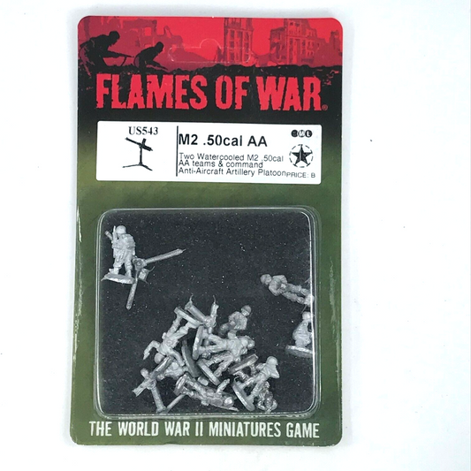 Metal USA M2 .50cal Anti Aircraft Platoon Blister WW2 - Flames of War C2144