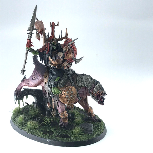 Orruk Warclans Killaboss on Great Gnashtoof - Painted - Warhammer Age of Sigmar