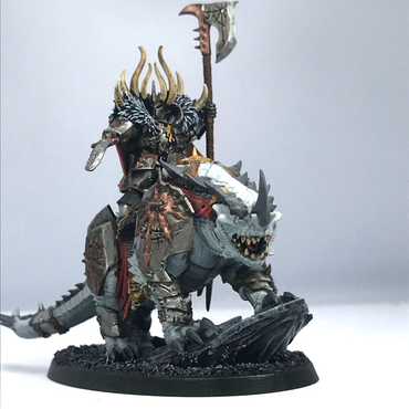 Chaos Lord of Beast Mount Slaves to Darkness - Painted - Warhammer Age of Sigmar