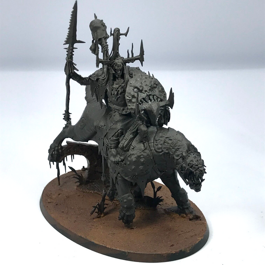 Orruk Warclans Killaboss on Great Gnashtoof Undercoated Warhammer Age of Sigmar