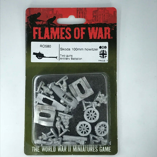 Metal German Axis Skoda 100mm Howitzer Blister WW2 - Flames of War C162