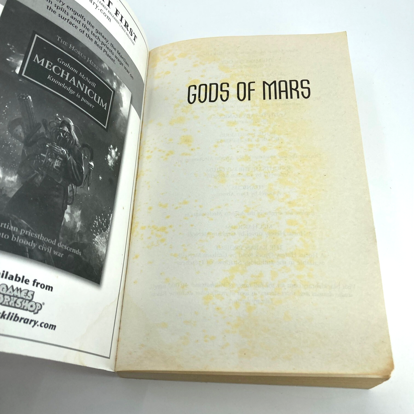 Gods Of Mars - Graham McNeill 2015 Paperback Black Library Warhammer 40k M1701