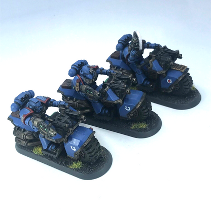 Classic Bike Squad Ultramarines Space Marine - Painted - Warhammer 40K C523