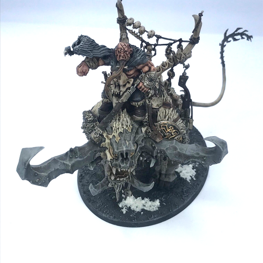 Huskard on Stonehorn Ogor Mawtribes - Painted -Warhammer Fantasy Games Workshop