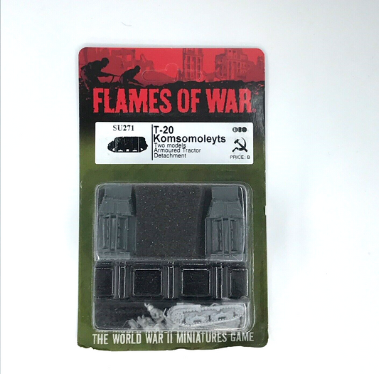 WW2 Soviet T-20 Armoured Tractor Detachment Sealed Blister - Flames of War C407