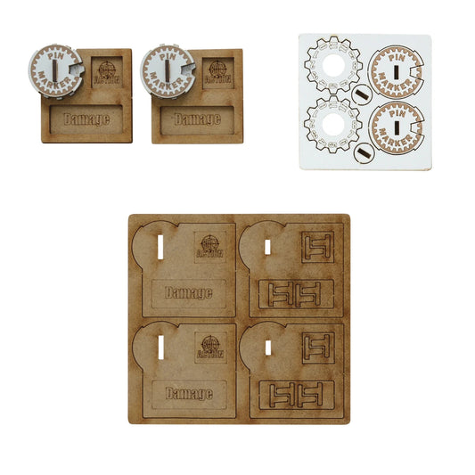 Bolt Action Vehicle Pin Markers (MDF) - Brand New - Warlord Games Bolt Action