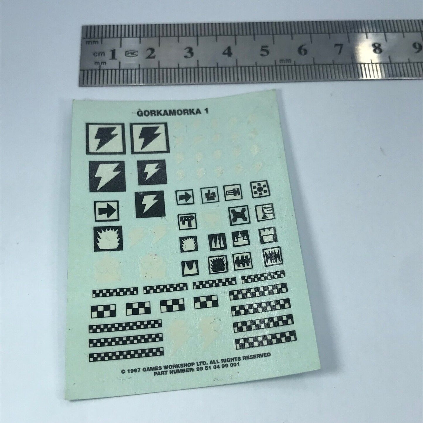 Classic Space Ork Gorkamorka Transfer Sheet - Warhammer 40K T239