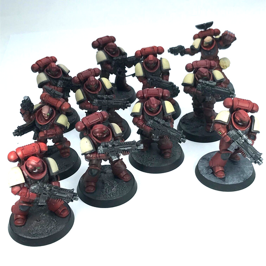 Blood Angel Squad Intercessors Space Marines - Painted - Warhammer 40K C2204