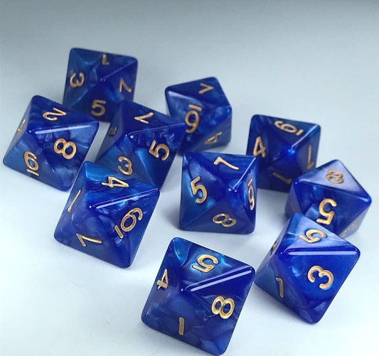 Unusual Playing D8 Poly Dice Educational Maths Game - 8 Sided Dice - D46