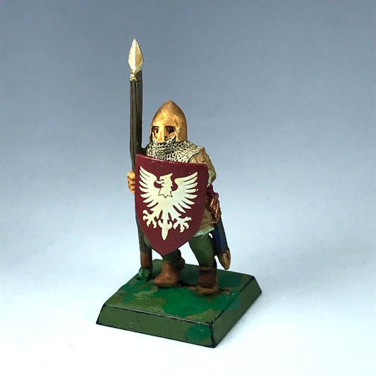 Metal Classic Bretonnian Men At Arms Spearman - Painted Warhammer Fantasy X11267