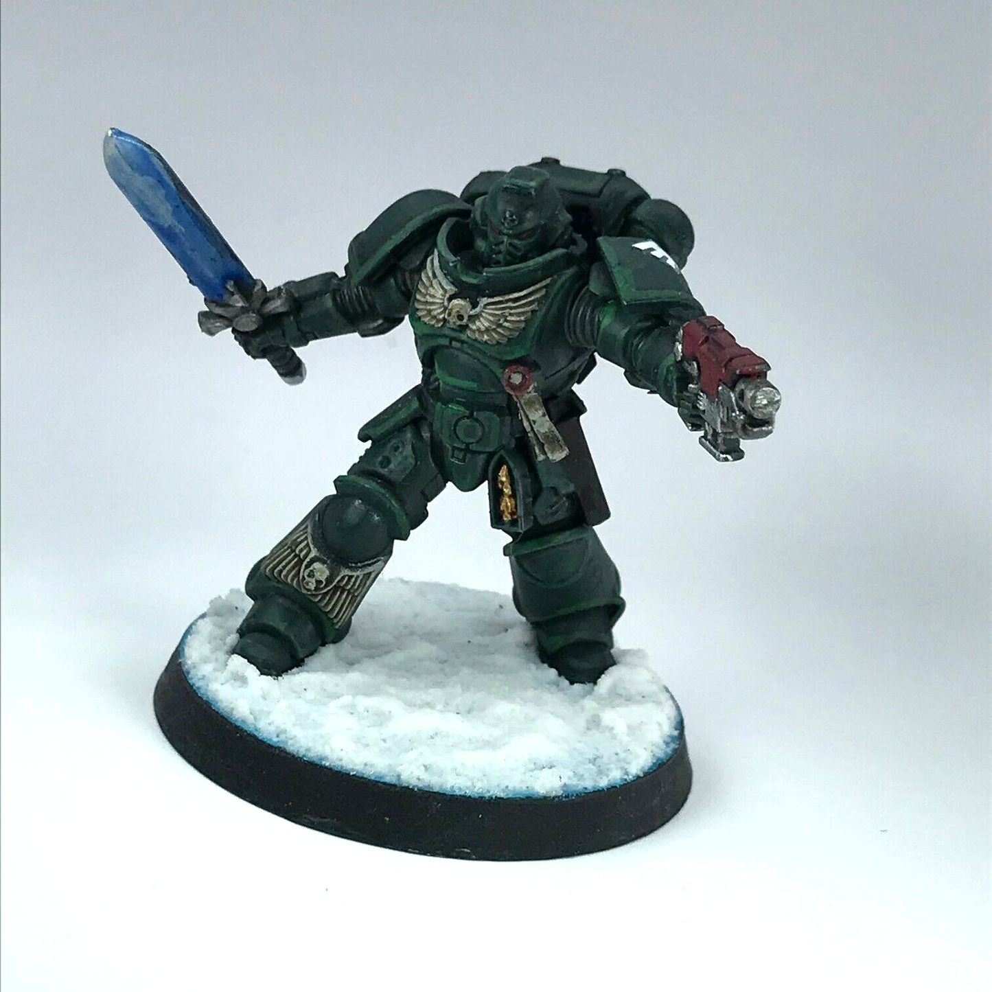 Dark Angels Primaris Lieutenant with Power Sword - Warhammer 40K Painted X2028