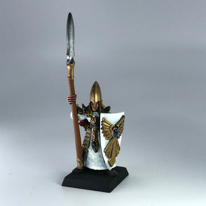 High Elves Lothern Seaguard with Spear - Painted Warhammer Fantasy Metal X4763