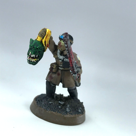 Steel Legion Sergeant with Ork Head Imperial Guard - Warhammer 40K Painted X1825