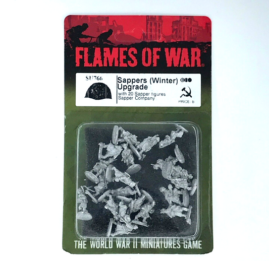 WW2 Soviet Sappers Winter Upgrade - Blister - Unpainted - Flames of War C70