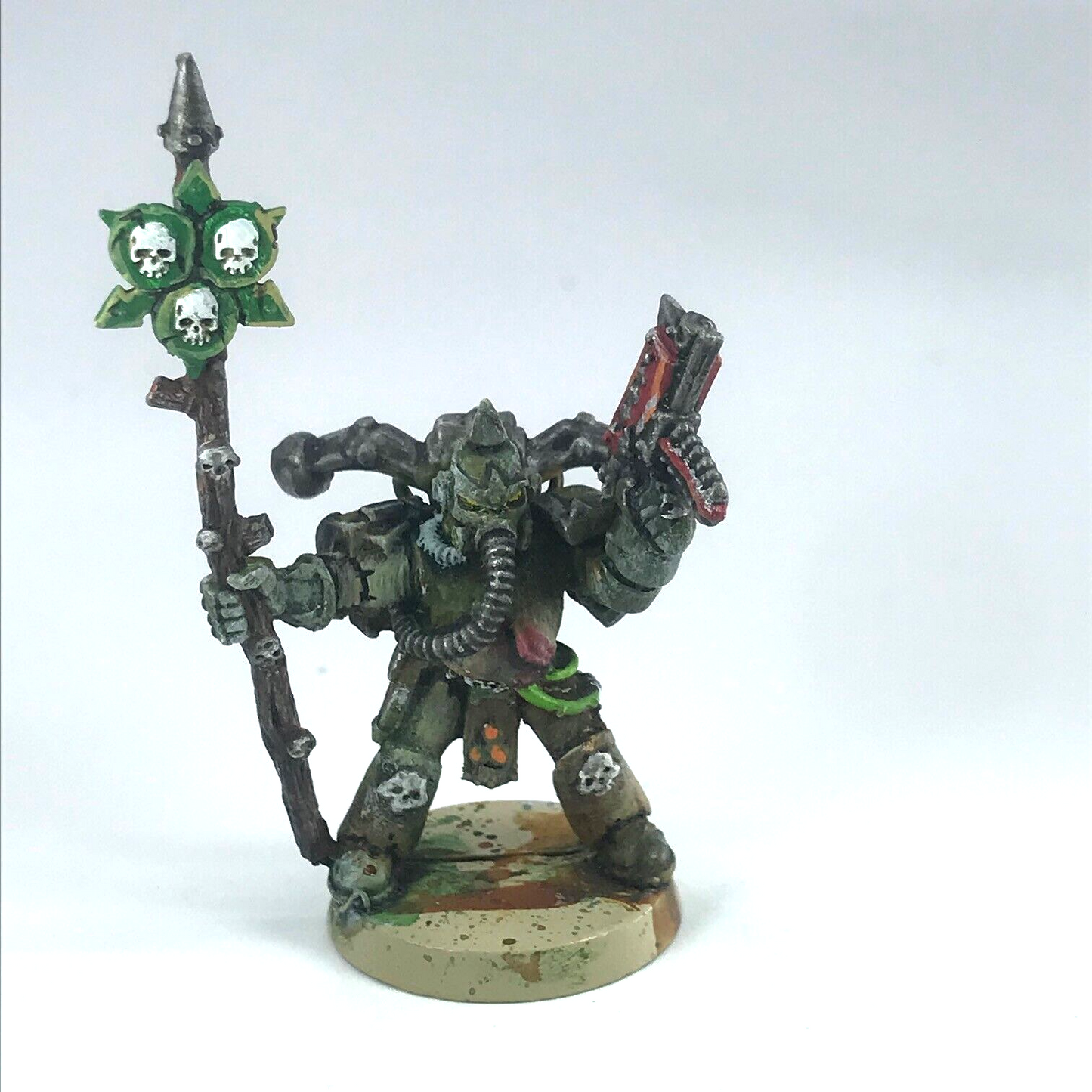 Plague Marine Icon Bearer Chaos Space Marines - Warhammer 40K Metal X7362