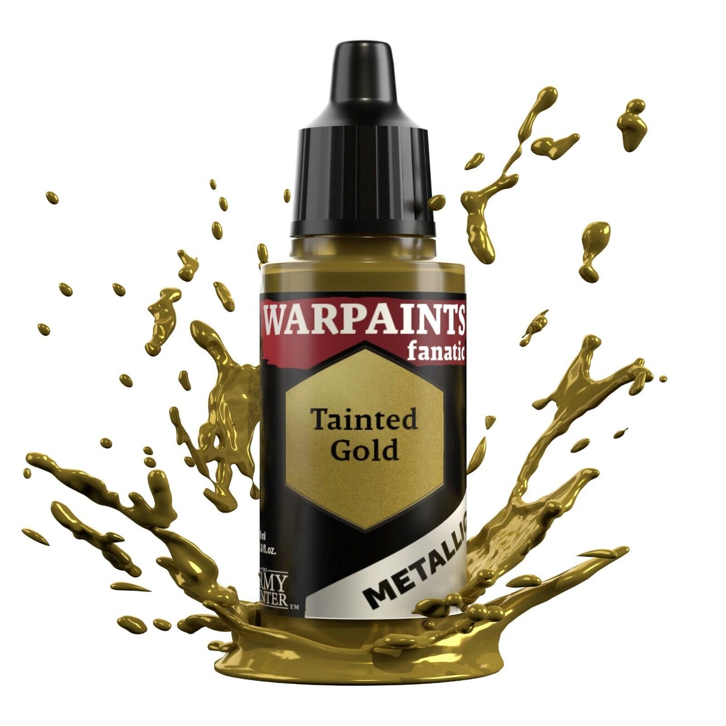 Tainted Gold Paint - Warpaints Fanatic Metallic 18ml - The Army Painter