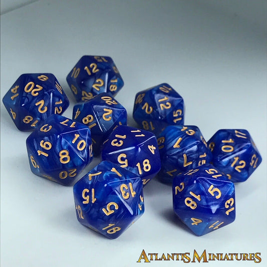 D20 New Tabletop Fantasy Dice Set - Great for Gaming / Wargaming / Hobbyist D48