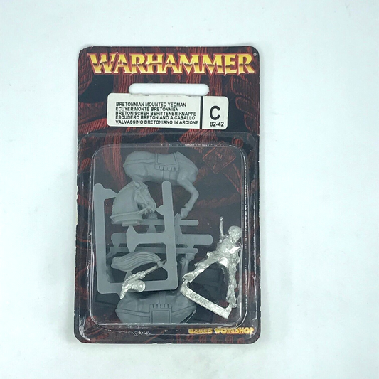 Metal Classic Yeoman Mounted Squire Bretonnian Blister - Warhammer Fantasy C2041