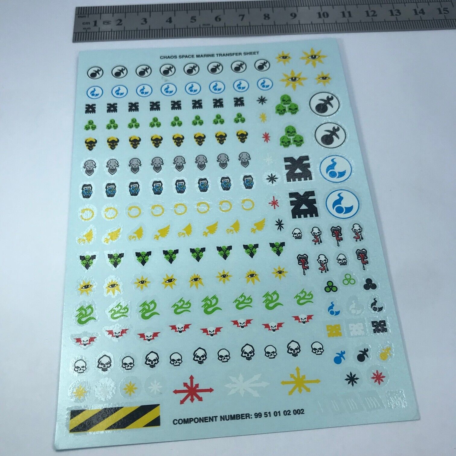 Miniatures Script Transfer Chaos Space Marine Standard Transfer Sheet - Warhammer 40K T185