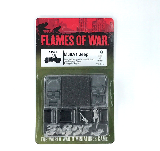 Israel Arab War M38A1 Jeeps - Sealed Blister Unpainted - Flames of War C1033