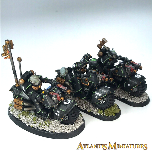 Painted Space Marine Assault Bike Squad - Warhammer 40K C2008