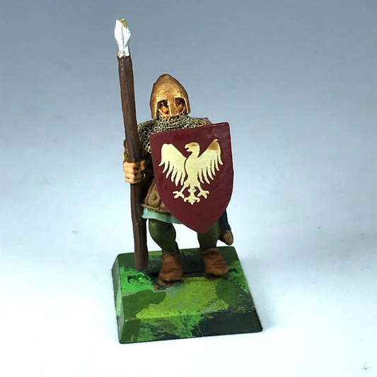 Metal Classic Bretonnian Men At Arms Spearman - Painted Warhammer Fantasy X10816