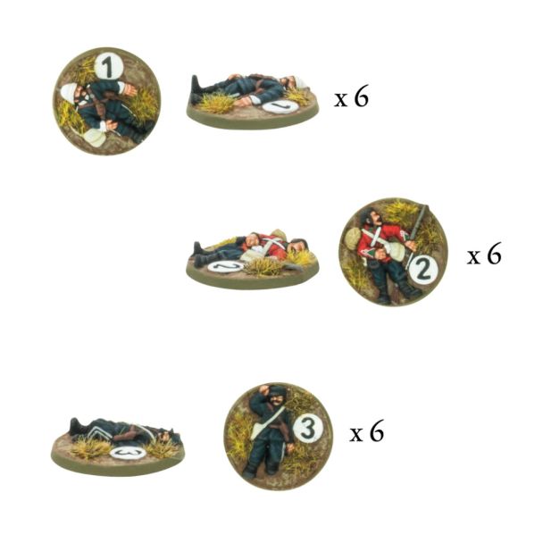 Pre-order: Zulu: British Army Casualty Markers - Black Powder Epic Battles - Warlord Games - Brand New