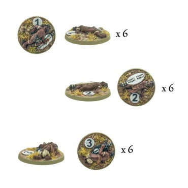 Pre-order: Zulu: Zulu Impi Casualty Markers - Black Powder Epic Battles - Warlord Games - Brand New